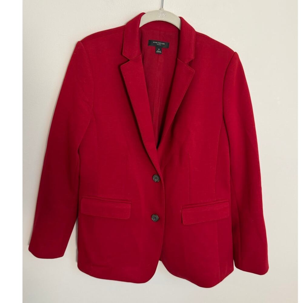 Ann Taylor Red Petite 2 button blazer size 10P